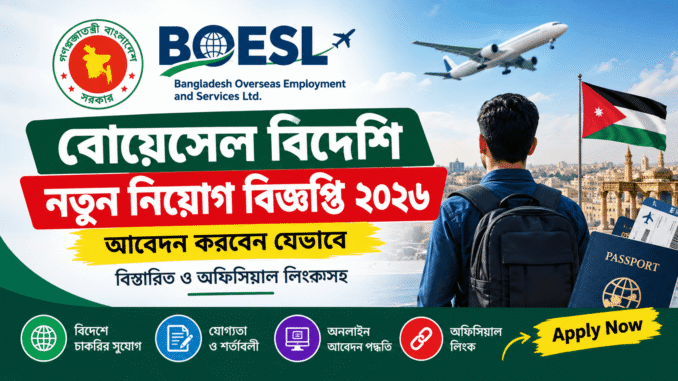 বোয়েসেল বিদেশি নতুন নিয়োগ বিজ্ঞপ্তি ২০২৬ ও অনলাইনে আবেদন পদ্ধতি